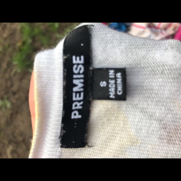 Premise yellow print snap cardigan SMALL - Picture 3 of 4